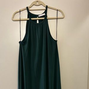 Long emerald green dress